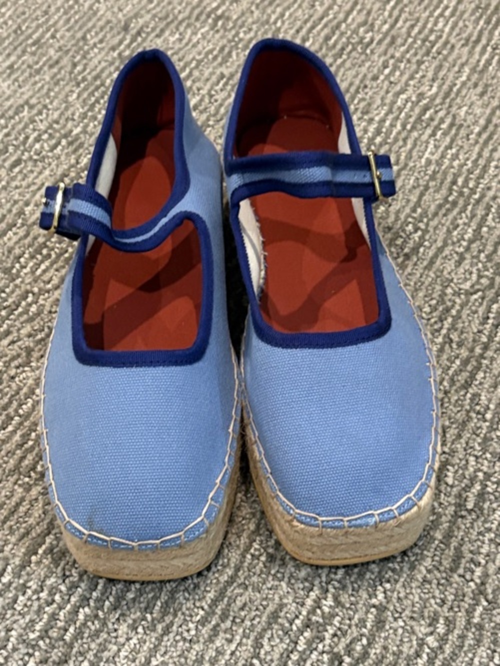 NWOT Blue Mary Jane Espadrille Shoes